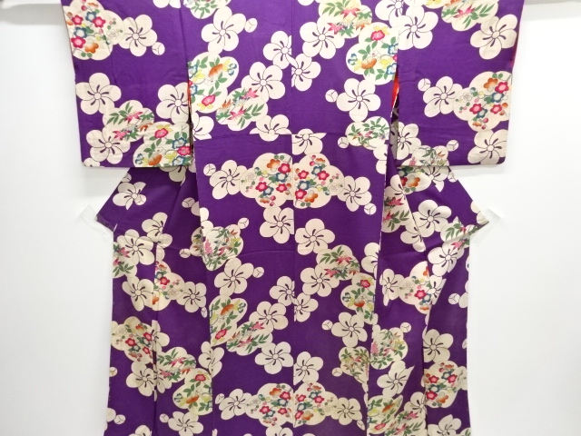 Japanese Kimono / Chirimen Kinsha Silk